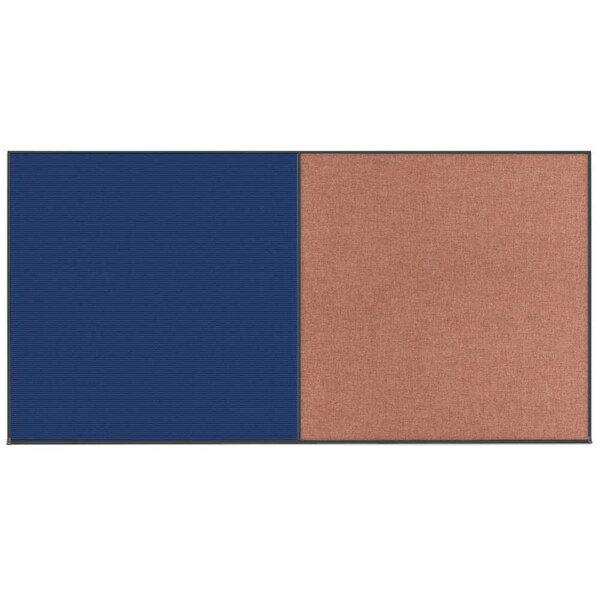 Enclosed Corkboard, 1 Door, 48"x36", 4" Fra, UV3409-BRONZE-SURF